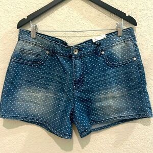 ANA polka dot denim shorts Waist 36 NWT